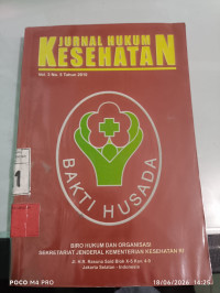Image of Jurnal Hukum Kesehatan Vol. 3 No. 5 Tahun 2010