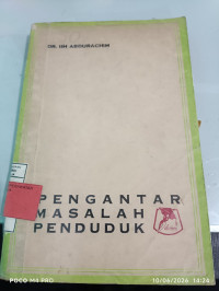 Image of Pengantar Masalah Penduduk