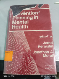 Image of Prevention Planning In Mental Health Volume 9