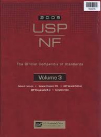 Image of USP 32 NF 27 Volume 3 ; The official Compendia Of Standards