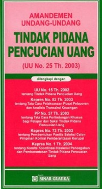 Amandemen Undang-Undang Tindak Pidana Pencucian Uang