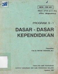 Dasar-Dasar Kependidikan