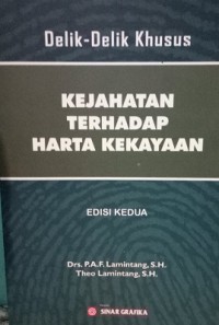 Delik-delik Khusus Kejahatan Terhadap Harta kekayaan