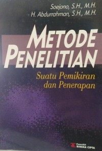 Metode Penelitian Suatu Pemikiran Dan Penerapan